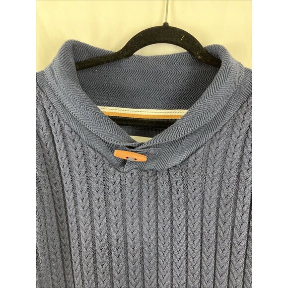 Levelwear Salute Sweater Mens Size M Cotton Cable Knit Preppy - Picture 2 of 13